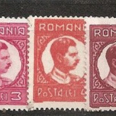 SD Romania 1930 LP86- Carol II, filigran PTT, seria de 11 val., MLH