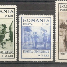 SD Romania 1931 LP93- Expozitia Cercetaseasca, seria de 5 val., MLH