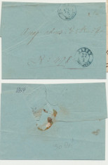 ROMANIA Moldova plic oficial aprox 1859 stampile Falticeni si Iasi foto