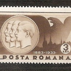 SD Romania 1933 LP105- Semicentenarul Castelului Peles, seria de 3 val., MLH