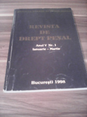 REVISTA DE DREPT PENAL ANUL V NR.1 IAN.-MARTIE 1998 foto