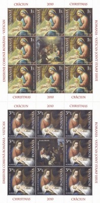 ROMANIA-VATICAN,CRACIUN MINISHEET 2010 MINISHEET RAR! MNH. foto