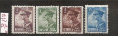 SD Romania 1930 LP87- Carol II, P.A. (uzuale), seria de 4 val., MLH