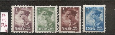 SD Romania 1930 LP87- Carol II, P.A. (uzuale), seria de 4 val., MLH foto