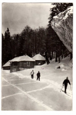 MUNTII BUCEGI IARNA LA STANA REPUBLICII RPR CIRCULAT 1958 SCHIOR foto