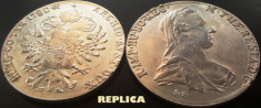 REPLICA argintata dupa moneda Thaler (Taler) - anul 1780 foto