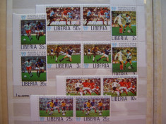 Liberia 1978 sport CM fotbal Argentina &amp;#039;78 - serie nestamp. blocuri 2 MNH foto