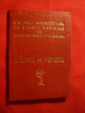 Carnet de Membru al Uniunii Societatilor Medicale RSR 1970