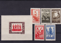 ROMANIA 1946 LP 204 LP 205 FDFR SERIE SI COLITA MNH foto