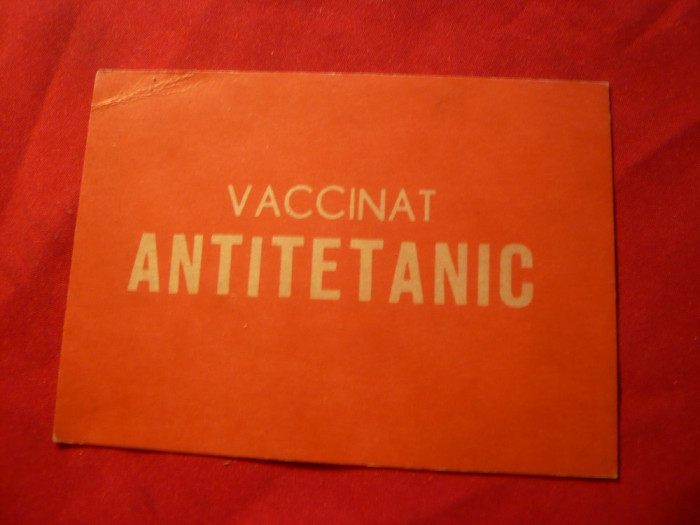 Tichet pt. Vaccinare Antitetanos, stampila RPR