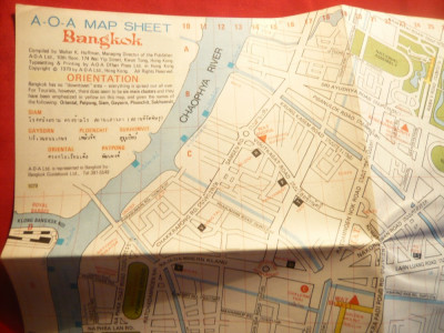 Ghid-Harta Turistica Bangkok 1979 - Lista locuri de vizitat foto