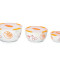 Set 3 boluri ceramice Oursson BS2981RC/OR, 300/850/1700 ml, Portocaliu