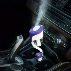 Gadget auto 3 in 1: umidificator, dispenser aroma, incarcator USB cu 2 porturi foto
