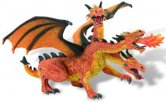 Figurina - Dragon portocaliu cu 3 capete foto