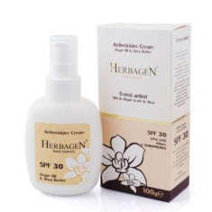 Crema antirid cu ulei de argan si unt de shea SPF30 100 gr Herbagen foto