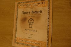 Partituri muzicale &amp;#039;&amp;#039;Figaro Hochzeit&amp;#039;&amp;#039; W.A. Mozart (Nunta lui Figaro) foto