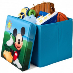 Taburet si cutie depozitare jucarii Disney Mickey Mouse Delta Children foto