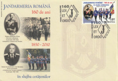 Romania FDC Jandarmeria romana 160 de ani, nr lista 1860. foto