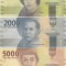 Bancnota Indonezia 1.000, 2.000 si 5.000 Rupii 2016 - PNew UNC ( set x3 )