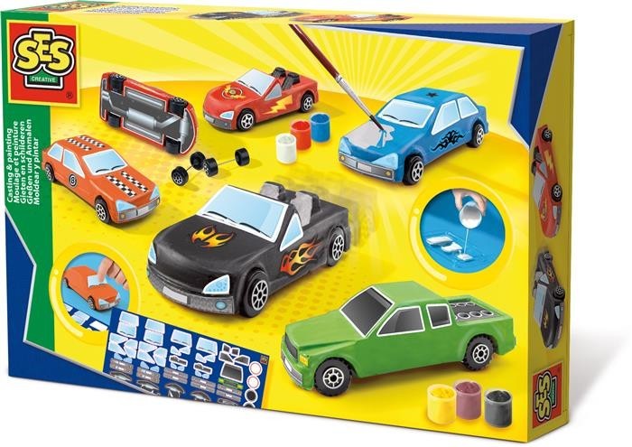 Ses Hobby Baieti - Set Creativ Mulaj 3D Si Pictura - Masini Ses Hobby Baieti - Set Creativ Mulaj 3D Si Pictura - Masini