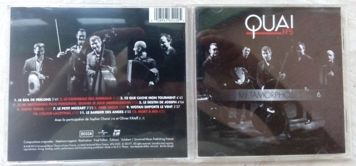 CD ORIGINAL: QUAI No. 5 - METAMORPHOSES (DECCA, 2012)