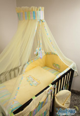Set Lenjerie de pat pentru copii Ankras Flowers 4 piese LPAF4-G foto