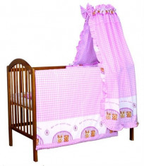 Set Lenjerie de pat pentru copii Ankras Iepuras si Ursulet 5 piese LPAIU5-R foto