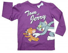 Bluza cu maneca lunga pentru fetite Tom si Jerry-NN BLFTJ1M, Mov foto
