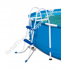 Scara Intrare Trepte Metal Piscina Inaltime 84cm - Nou foto