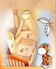 Set Lenjerie de pat pentru copii Ankras Girafa 2 piese foto