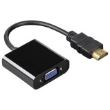 Adaptor HDMI - VGA negru mufe aurite Pt Laptop proiector desktop