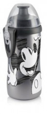 Cana cu adaptor push-pull Mickey Mouse 300 ml 36 luni-Nuk 750599G, Gri foto