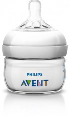 Biberon din polipropilena cu tetina din silicon PHILIPS AVENT Natural 60 ml SCF699/17 foto