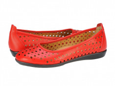 Balerini piele casual dama Eldemas Vero red 2062133RED foto