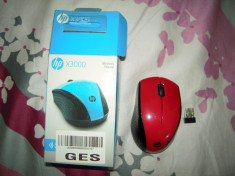 Mouse Wireless HP X3000, rosu, NOU foto