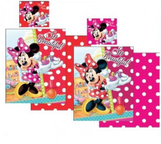 Lenjerie de pat pentru copii Disney Minnie Mouse So Beautiful 2 piese, Rosu foto