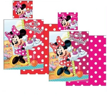 Lenjerie de pat pentru copii Disney Minnie Mouse So Beautiful 2 piese, Rosu Lenjerie de pat pentru copii Disney Minnie Mouse So Beautiful 2 piese, Rosu