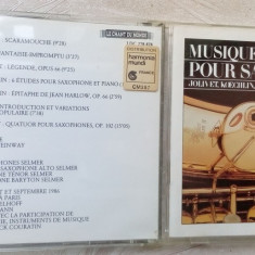 CD ORIGINAL: MUSIQUE FRANCAISE POUR SAXOPHONES(JOLIVET/KOECHLIN/MILHAUD/PIERNE+)