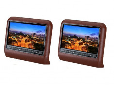 Set DVD Tetiere cu Touchscreen + Monitor Tetiere MARO (Cogniac) foto