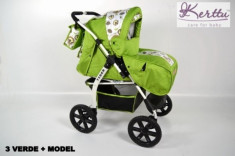 Carucior multifunctional Tiger 3 (Verde cu Model) Kerttu foto