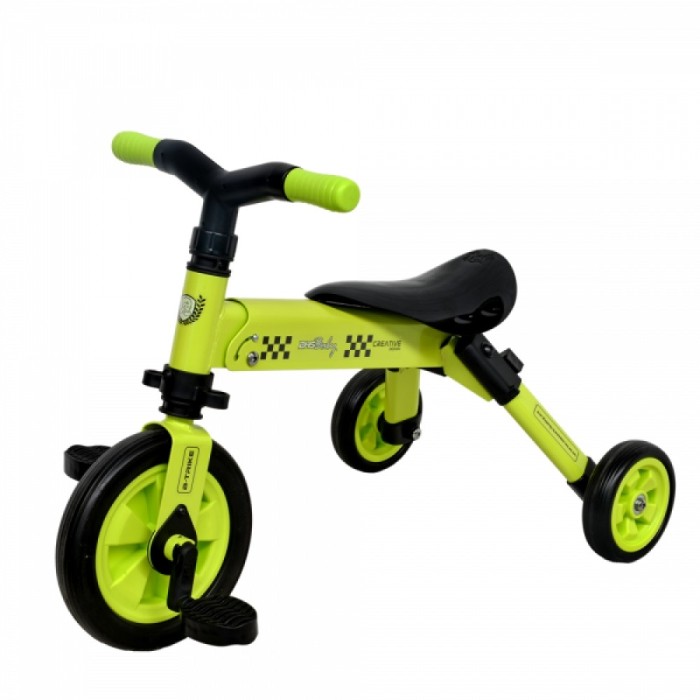 Tricicleta copii 2 in 1 B-Trike Verde DHS foto mare Tricicleta copii 2 in 1 B-Trike Verde DHS foto mare