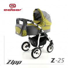 Carucior 3 in 1 Zipp Z-25 Cadru Alb Adbor foto