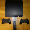 Consola PS3 Slim 320 GB Modat, 2 controllere, telecomanda, 20 jocuri instalate.