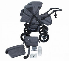 Carucior multifunctional Twist-R cu roti gonflabile 72 (Grafit Jeans) Kerttu foto