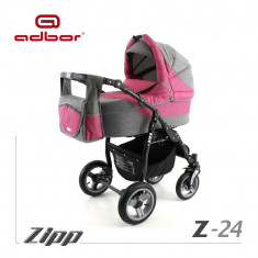 Carucior 2 in 1 Zipp Z-24 Cadru Negru Adbor foto