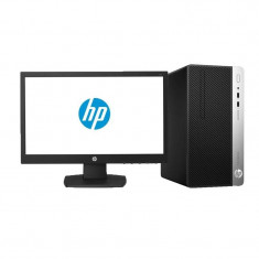 Sistem desktop HP ProDesk 400 G4 MT Intel Core i5-7500 4GB DDR4 500GB HDD Black cu monitor HP V213a foto
