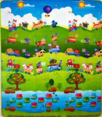 Covoras cu 2 fete Alfabet si Oras de basm 180 x 200 cm Babypol Diverse foto