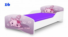 Patut Small Rainbow cu saltea 180 x 80 cm 16 (Little Kitty Mov) Nobiko foto