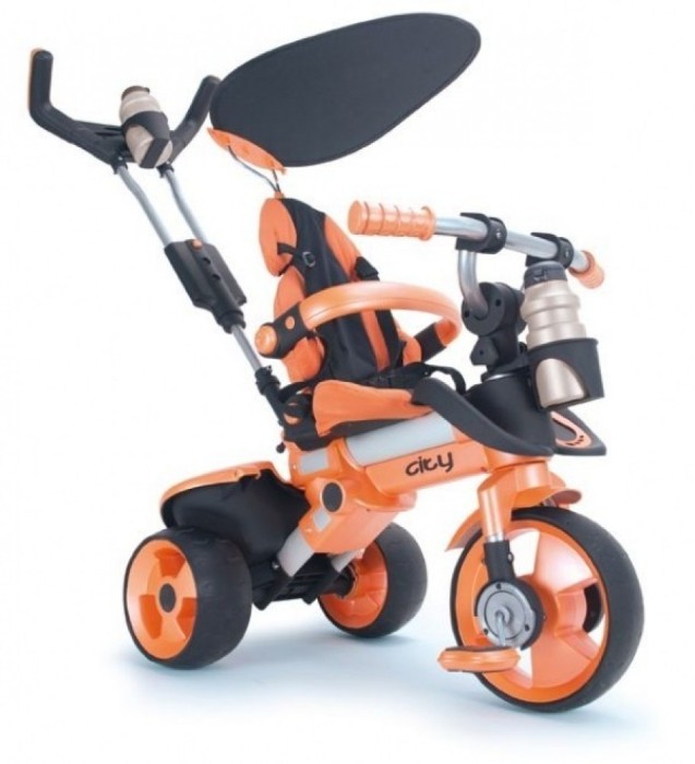 Tricicleta copii City Orange Injusa foto mare Tricicleta copii City Orange Injusa foto mare