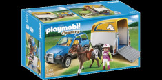 Masina cu remorca pentru cal Country Playmobil foto